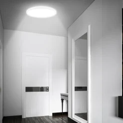 LED-loftlampe Move, sensor, Ø 42 cm, IP44, hvid, 4000K