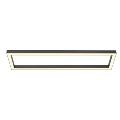 LED-loftlampe PURE Lines, 110 x 30 cm, antracit, fjernbetjening