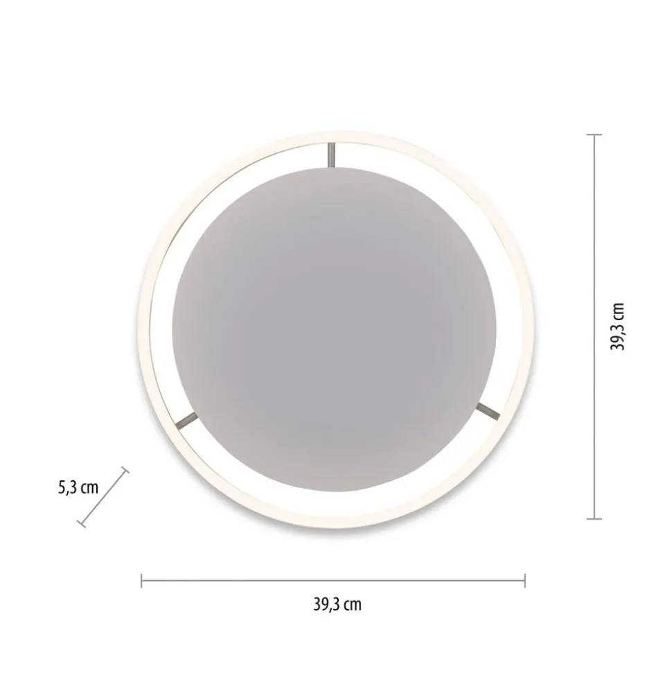 LED-loftlampe Ritus, Ø 39,3 cm, aluminium