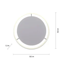 LED-loftlampe Ritus, Ø 58,5 cm, aluminium