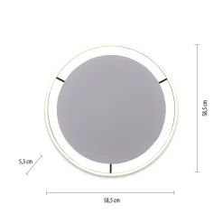 LED-loftlampe Ritus, Ø 58,5 cm, antracit