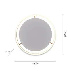 LED-loftlampe Ritus, Ø 39,3 cm, mat messing