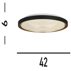 LED-loftlampe Satellite sort Ø 42cm stål fjernbetjening