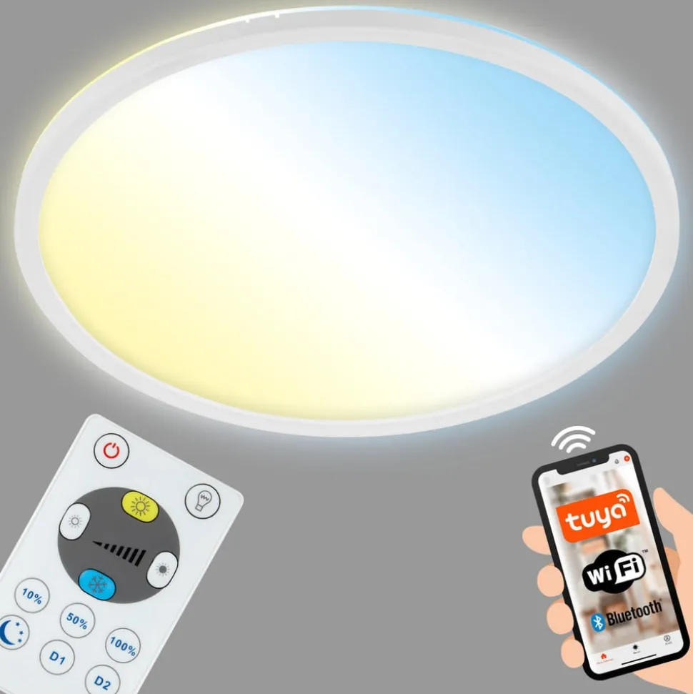 LED-loftlampe Slim S dæmpbar CCT hvid Ø 29 cm