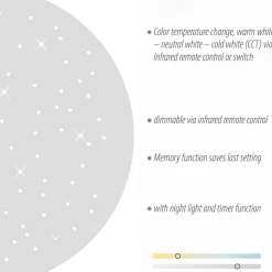LED-loftlampe Sparkle CCT dæmpbar hvid Ø 48cm