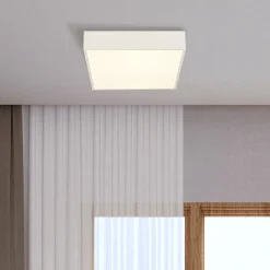 LED-loftlampe til badeværelset Zeus, hvid, længde 30 cm, metal