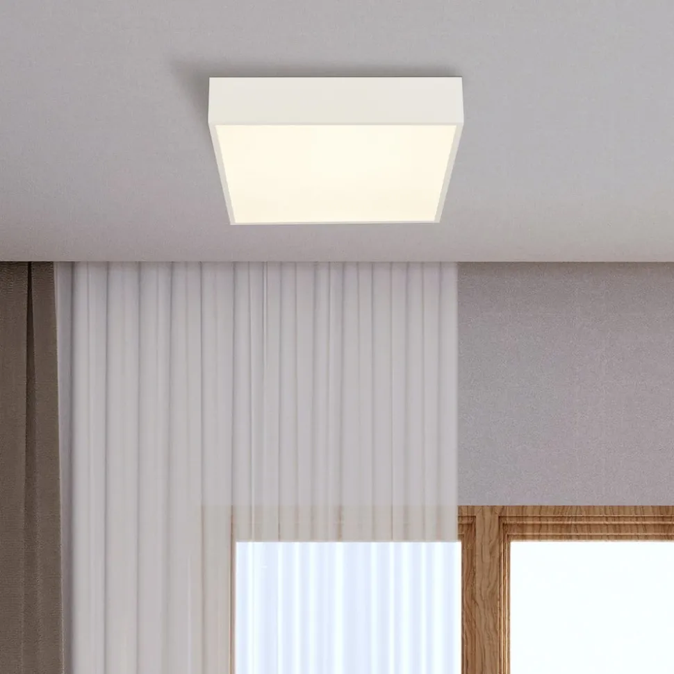 LED-loftlampe til badeværelset Zeus, hvid, længde 30 cm, metal
