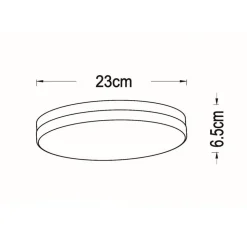 LED-loftlampe til badeværelset Biskit, sort, Ø 23 cm, plast