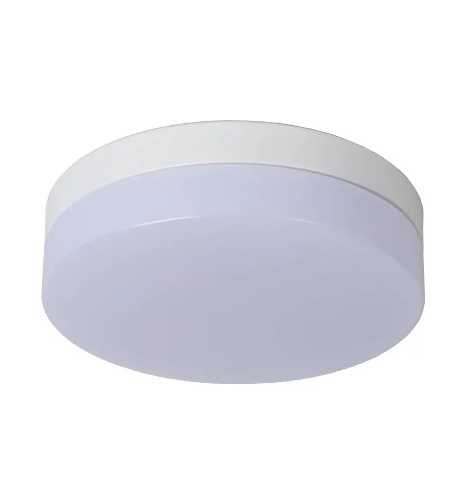LED-loftlampe til badeværelset Biskit, hvid, Ø 23 cm, plast