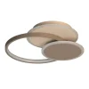 LED-loftlampe Tomo, gråbeige/sandfarvet, 40 cm, metal, CCT