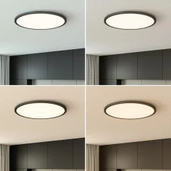 LED-loftlampe Tuco CCT, dæmpbar, sort Ø 50 cm