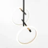 LED-loftlampe Ulaop, to ringe, sort