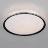LED-loftlampe Varda, sort, Ø 39 cm, fjernbetjening