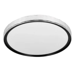 LED-loftlampe Varda, sort, Ø 39 cm, fjernbetjening