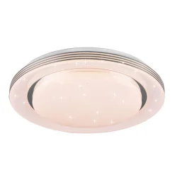 LED-loftslampe Atria, Ø 48 cm, hvid, plast, CCT