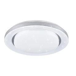 LED-loftslampe Atria, Ø 58 cm, hvid, plast, CCT