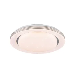 LED-loftslampe Atria, Ø 38 cm, hvid, plast, CCT