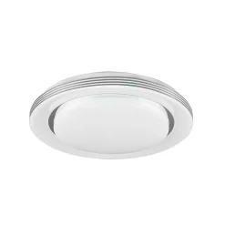 LED-loftslampe Atria, Ø 38 cm, hvid, plast, CCT