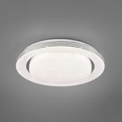 LED-loftslampe Atria, Ø 38 cm, hvid, plast, CCT