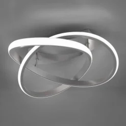 LED-loftslampe Course, mat nikkel, 4.000K, Ø 45 cm