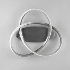 LED-loftslampe Course, mat nikkel, 4.000K, Ø 45 cm