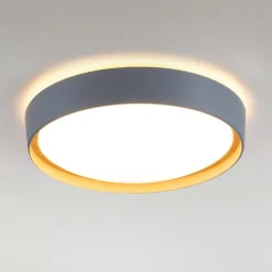 LED-loftslampe Emilia, tretrins dæmpbar, grå