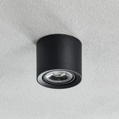 LED-loftslampe Fedler dæmpet til varm, sort