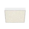 LED-loftslampe Flame Star, 21,2 x 21,2 cm hvid