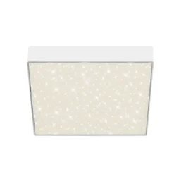 LED-loftslampe Flame Star, 21,2 x 21,2 cm hvid