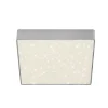 LED-loftslampe Flame Star, 21,2 x 21,2 cm sølv