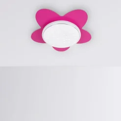 LED-loftslampe Flower Starlight, pink