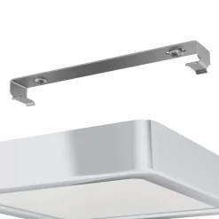 LED-loftslampe Fueva 5 IP44 3000K krom 16x16cm