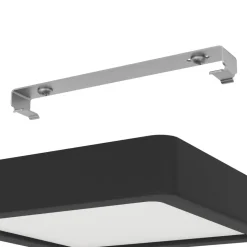 LED-loftslampe Fueva 5 IP44 3000K sort 16x16cm