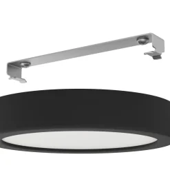LED-loftslampe Fueva 5 IP44 3000K sort Ø16cm
