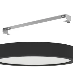 LED-loftslampe Fueva 5 IP44 3000K sort Ø21cm
