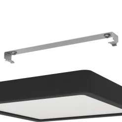 LED-loftslampe Fueva 5 IP44 3000K sort 21x21cm