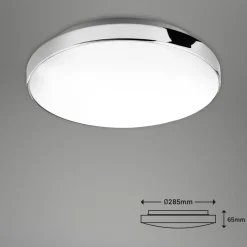 LED-loftslampe Malbona, kromramme, Ø 28,5 cm