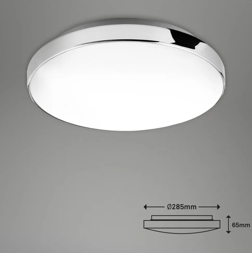 LED-loftslampe Malbona, kromramme, Ø 28,5 cm