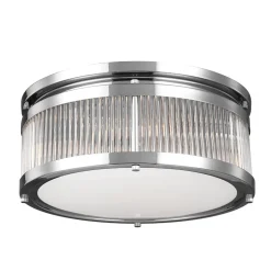 LED-loftslampe Paulson IP44 krom Ø 38,1 cm