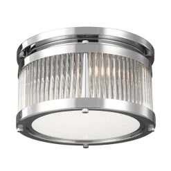 LED-loftslampe Paulson IP44 krom Ø 27,9 cm