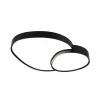 LED-loftslampe Rise, sort, 77 x 63 cm, CCT, dæmpbar