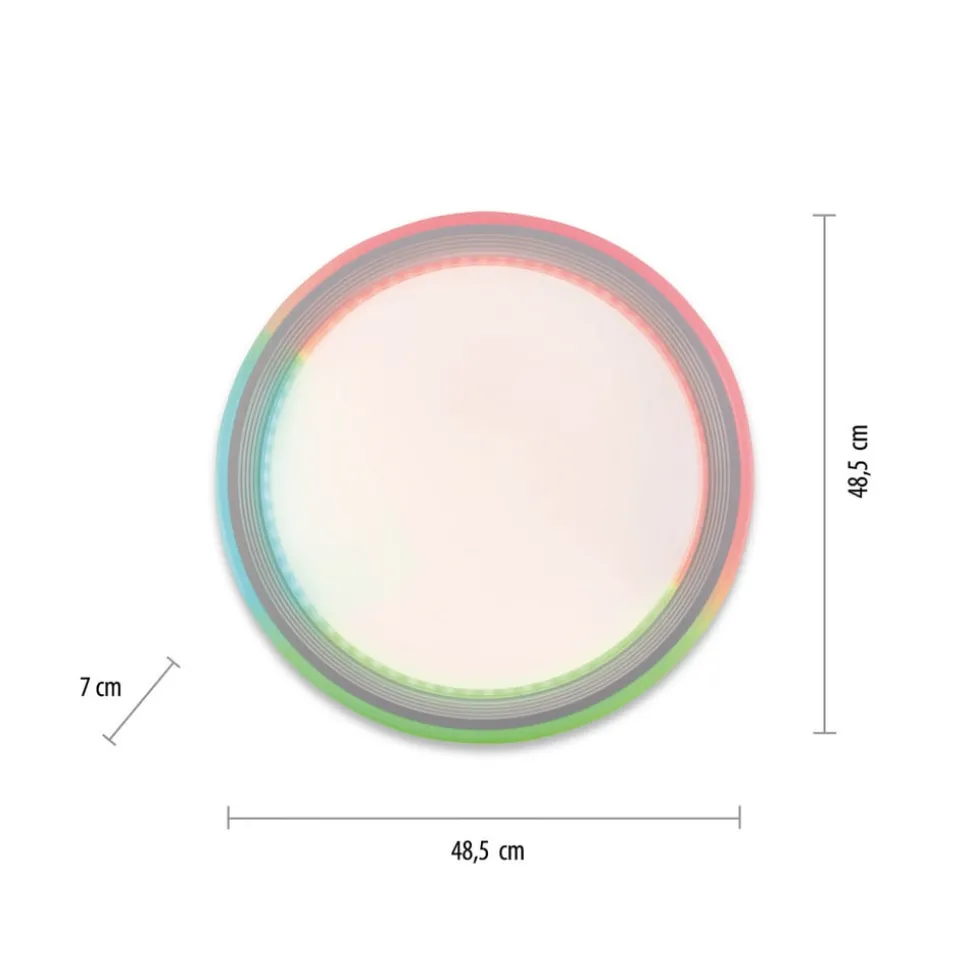 LED loftslampe Sfærisk, CCT, RGB, Ø 48cm
