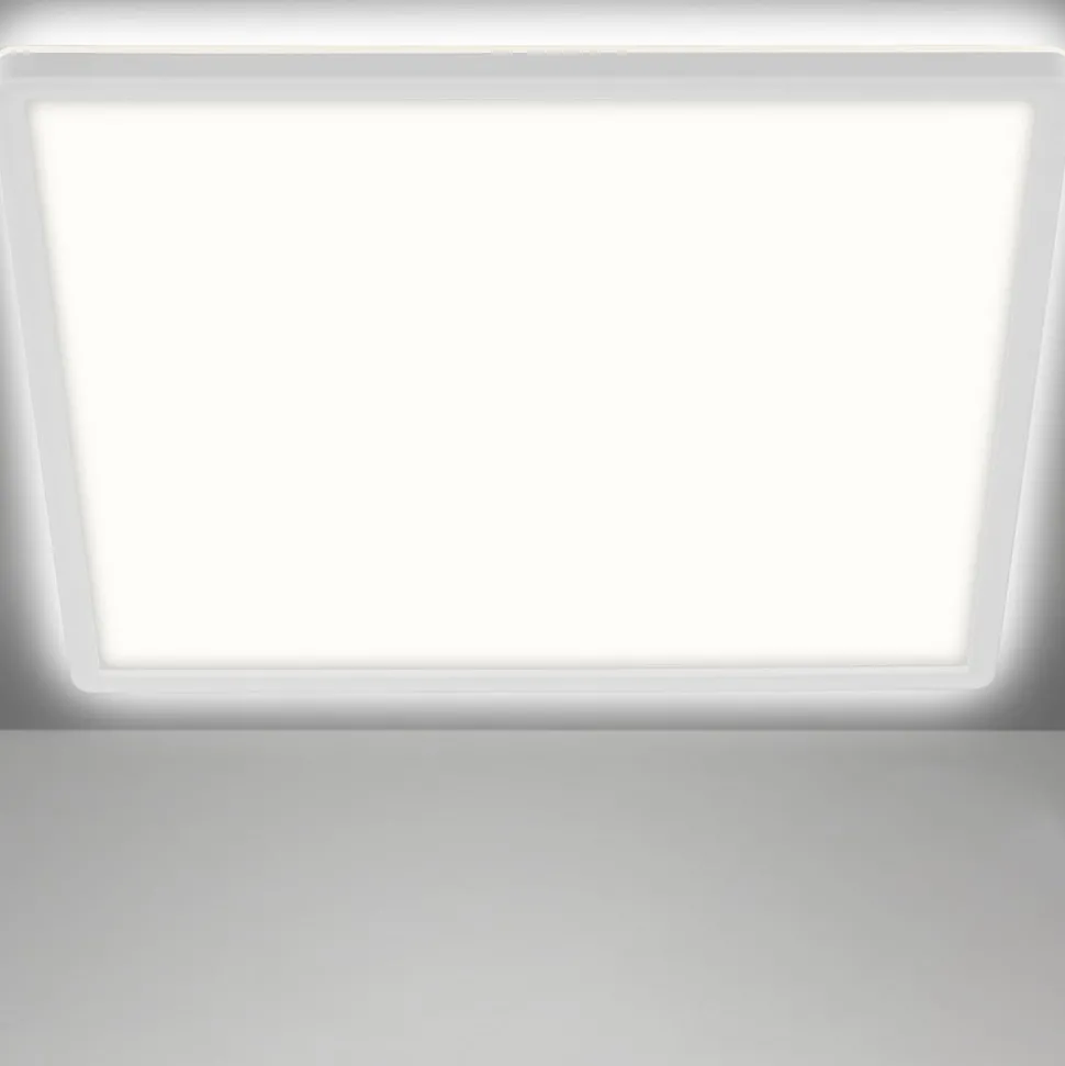 LED-loftslampe Slank, kantet 29,3 x 29,3 cm