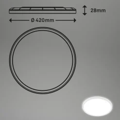 LED-loftslampe Slim, rund, 42 cm