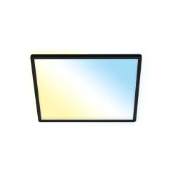 LED-loftslampe Slim smart sort dim CCT 42x42cm