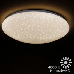 LED-loftslampe Vipe, stjernehimmel-effekt, 49 cm