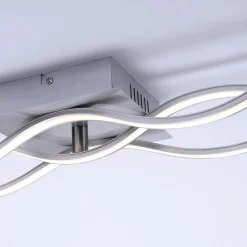 LED-loftslampe Wave 3.000K 97,5x16cm stål