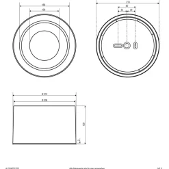 LED-loftspot ALG54, Ø 12,9 cm antracit