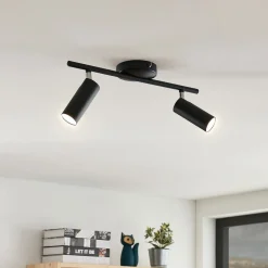 LED-loftspot Camille, sort, to lyskilder