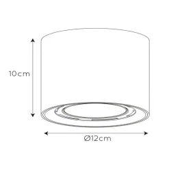 LED loftspot Fedler, Ø 12 cm, hvid, dæmpbar, aluminium